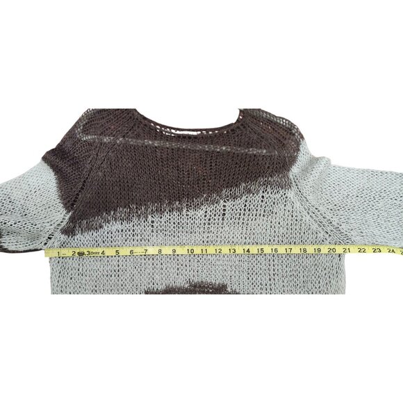 Theopen Product Boho Knit Mesh Sweater Multicolor Slouchy Pullover Artsy Grunge - Picture 11 of 15